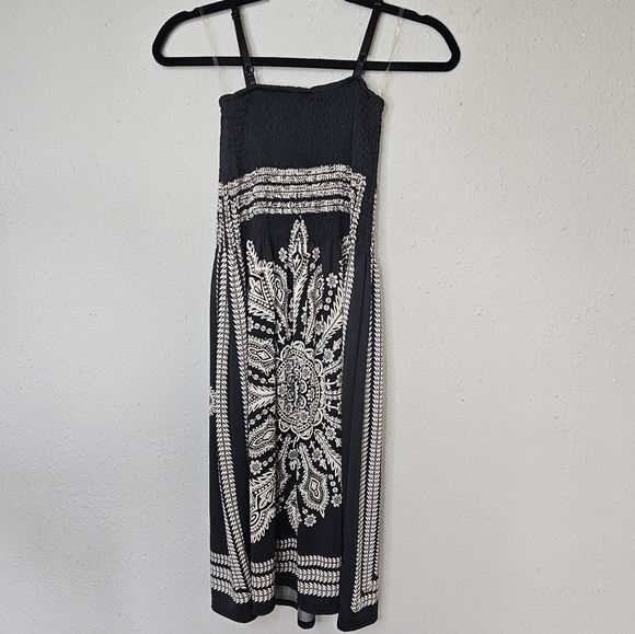 Shoreline Black White Mandalla Bandana Fit Flare Size S/M - Picture 5 of 8